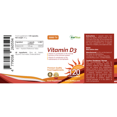 D3 vitamiin 5000
