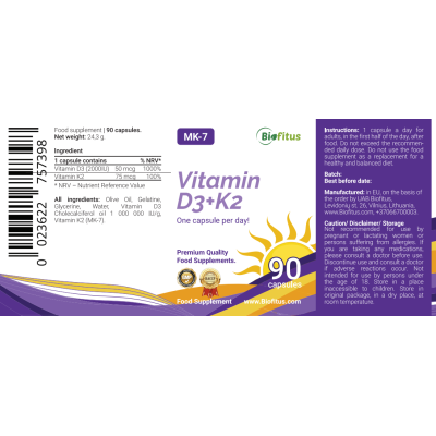 D3- ja K2-vitamiin