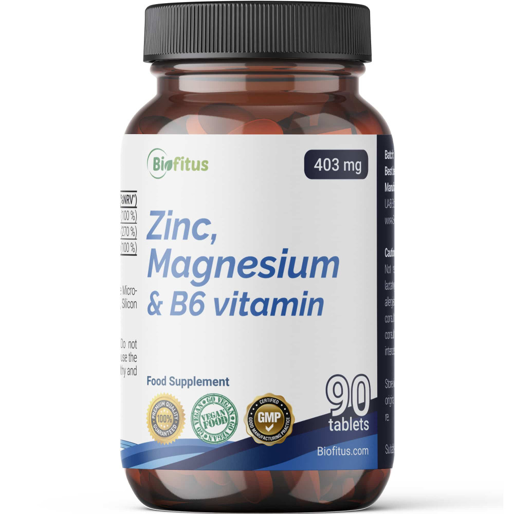 Tsink, magneesium, B6