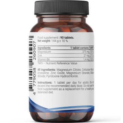 Tsink, magneesium, B6