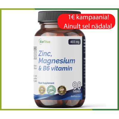 Tsink, magneesium, B6